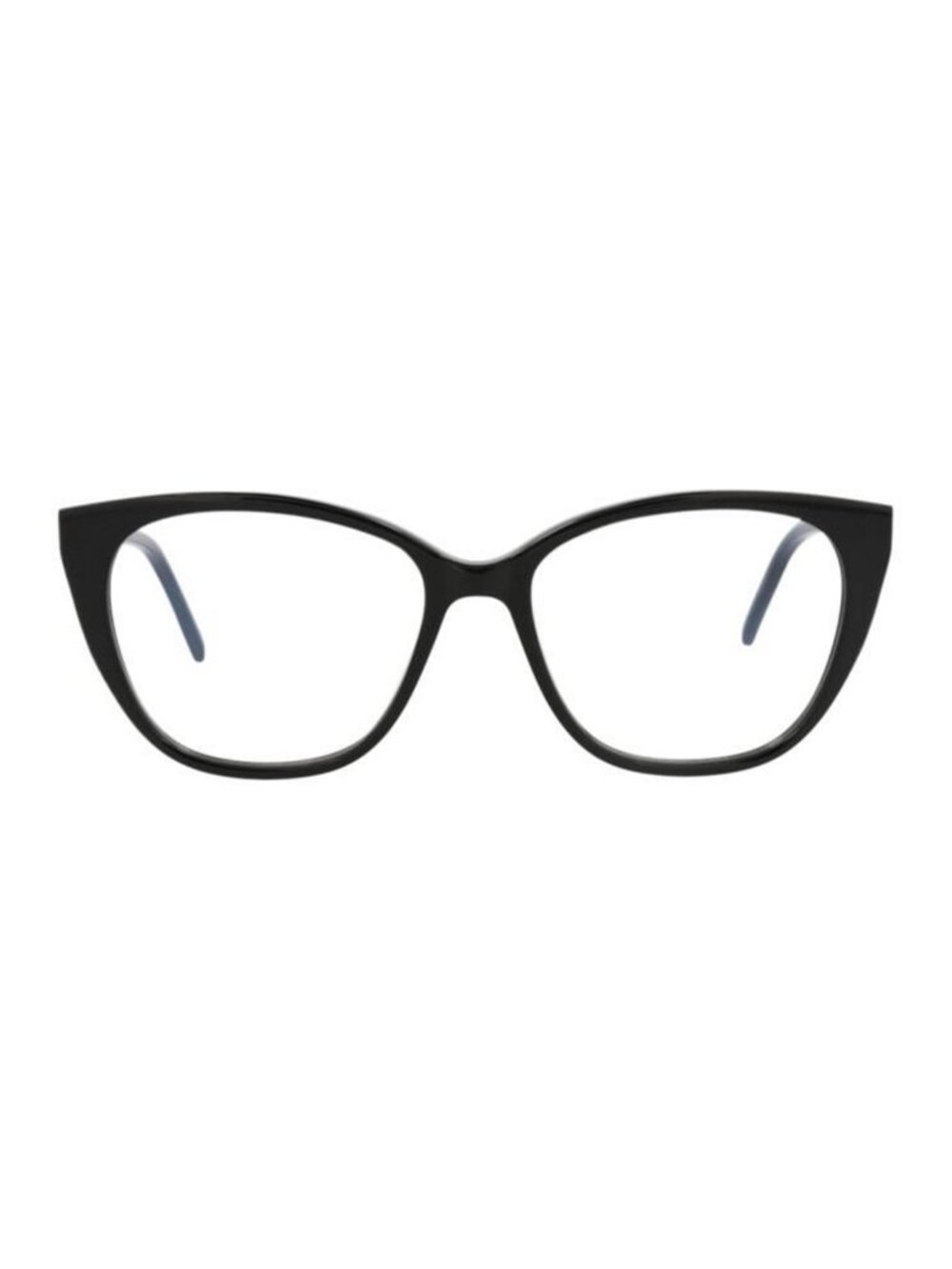 New Saint Laurent Womens Cat Eye Black Silver Transparent Fashion Designer Eyegl